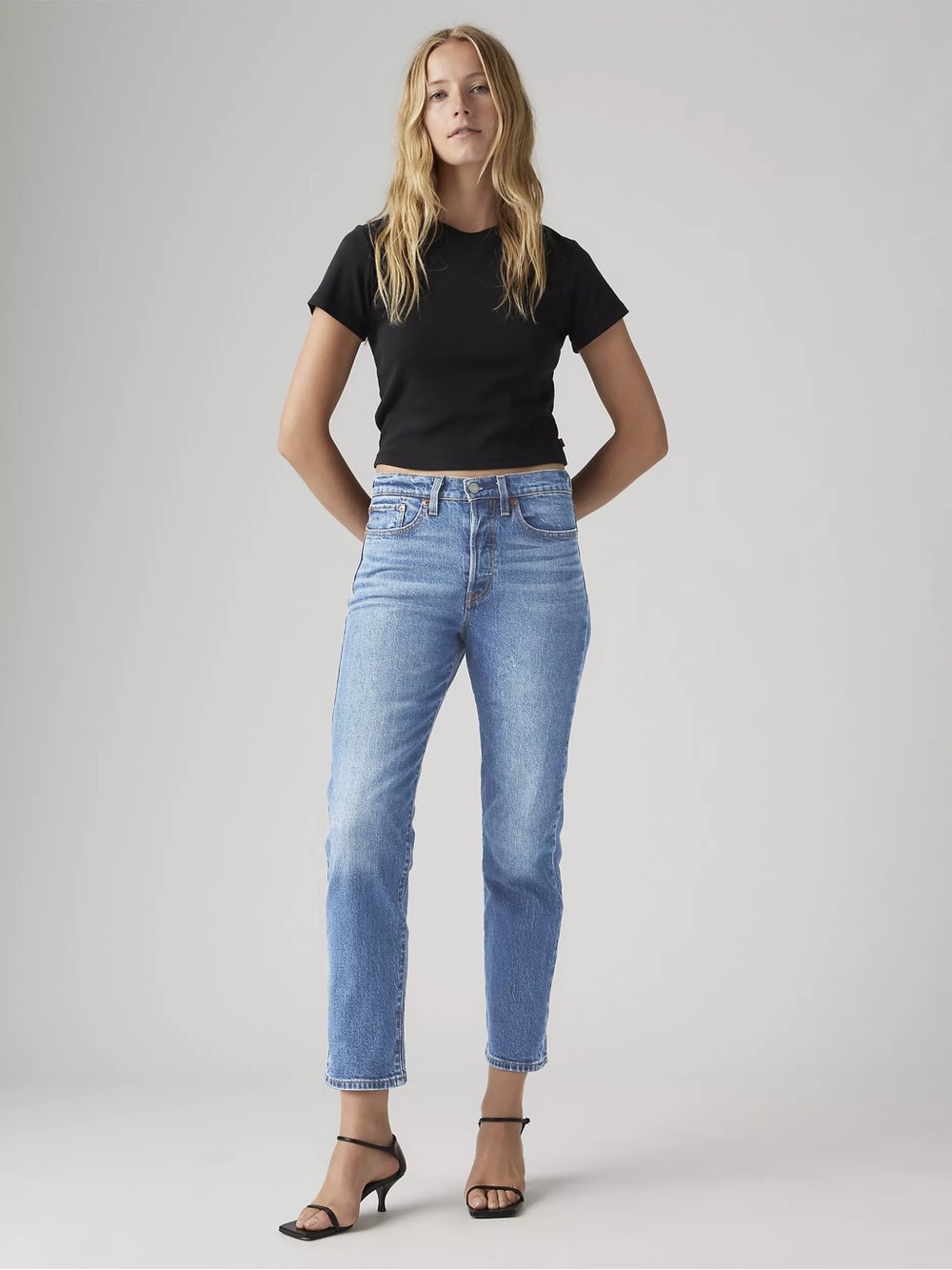 LEVI'S PREMIUM Wedgie Straight Ankle Women's Jeans Light Blue
